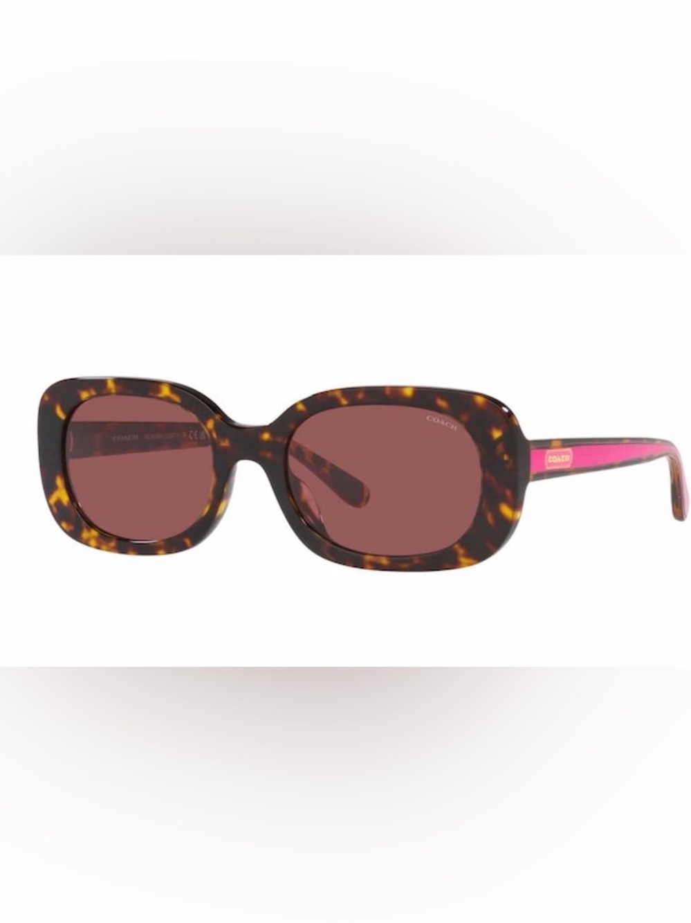 Coach Tortoiseshell Women's Sunglasses with Brown Lenses - Picture 5 of 5